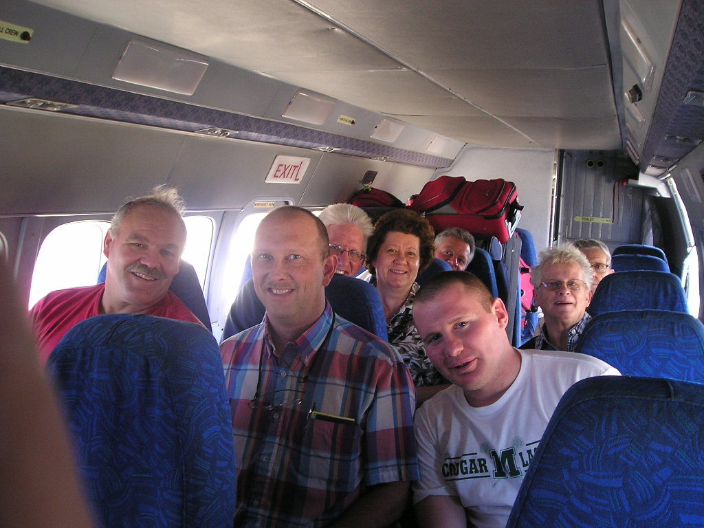 Team flying from P-a-P to Cayes, 2009