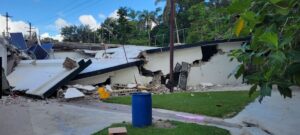 Damaged Lumiere Hospital at Bon Finne.